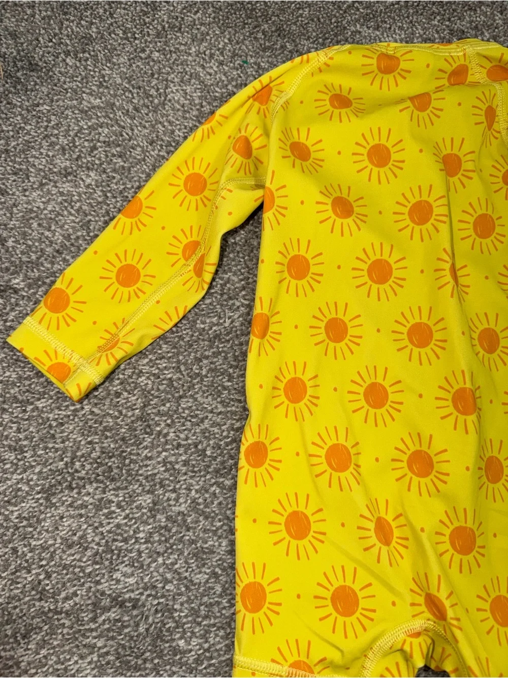 Hanna Andersson Yellow Baby Sunsuit swimsuit sun 12-18 months